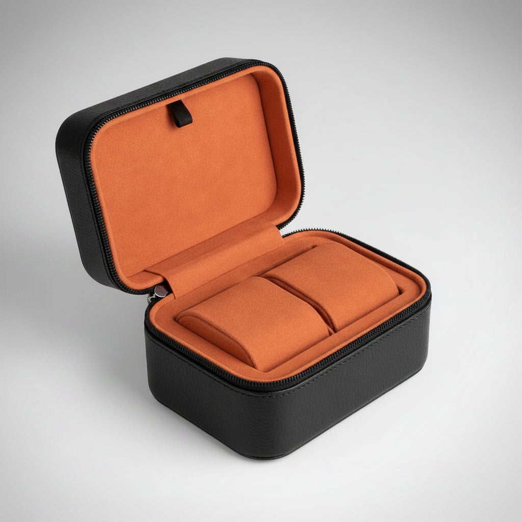 THE NAVIGATOR Watch Collection Box (TRAVEL) Box BLK/ORG