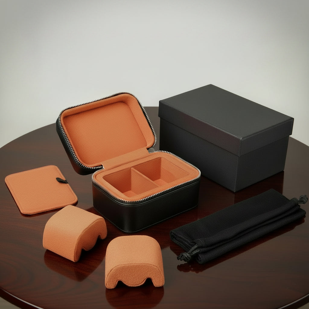 THE NAVIGATOR Watch Collection Box (TRAVEL) Box BLK/ORG