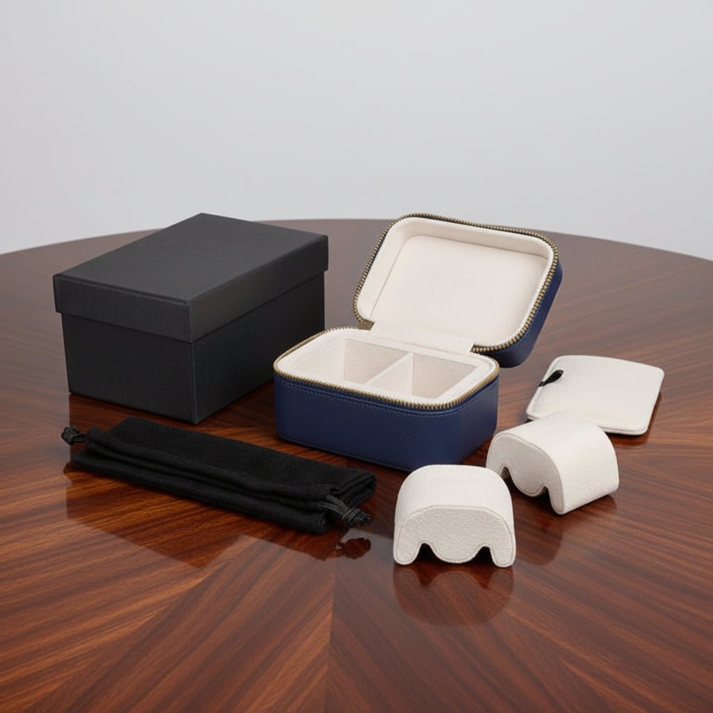 THE VOYAGER Watch Collection Box (TRAVEL) BLU/CRM