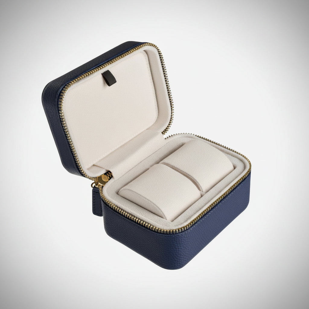 THE VOYAGER Watch Collection Box (TRAVEL) BLU/CRM